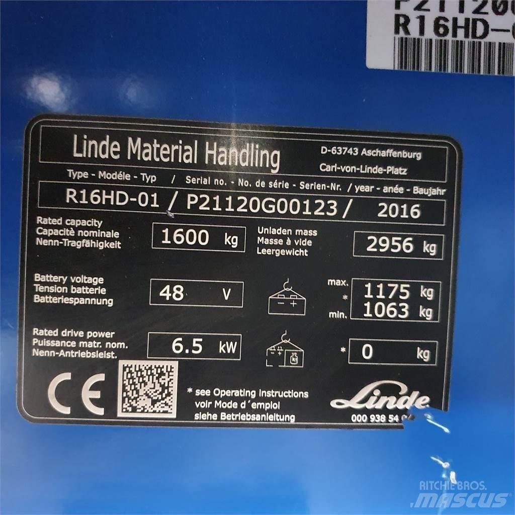Linde R16HD Schubmaststapler
