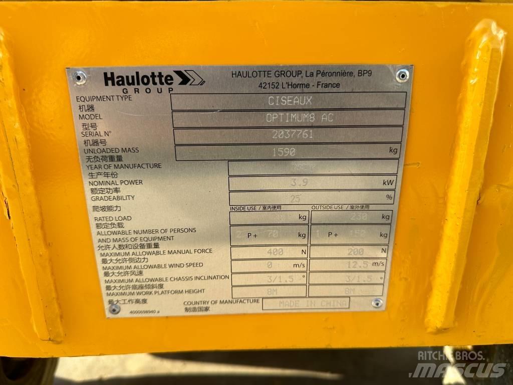 Haulotte OPTIMUM 8 Scheren-Arbeitsbühnen
