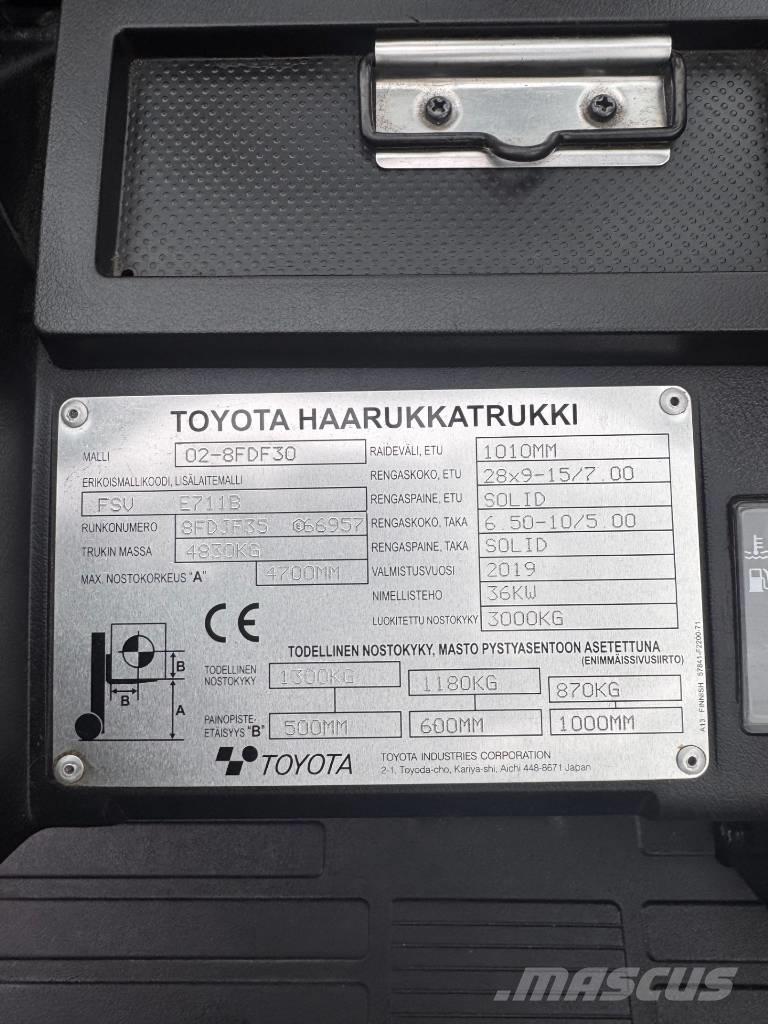Toyota 02-8 FDF 30 Diesel heftrucks