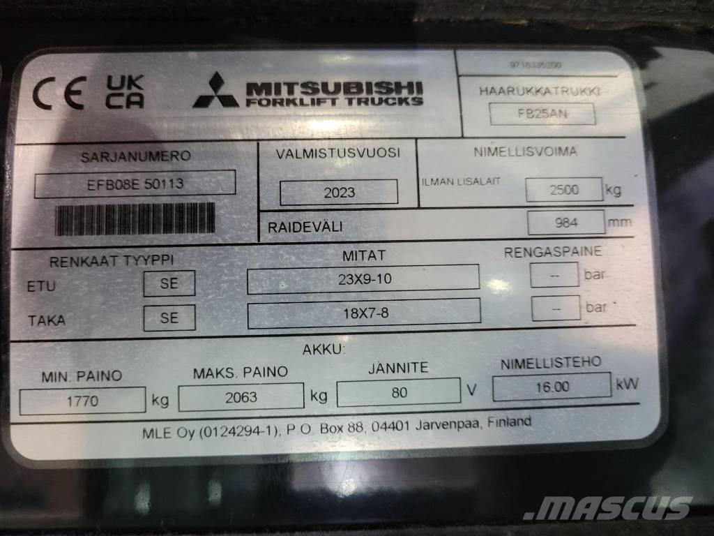 Mitsubishi FB 25 AN Elektrische heftrucks
