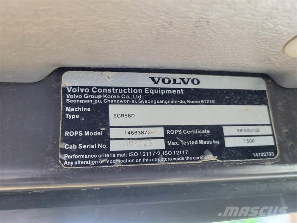 Volvo ECR58D Sonstige Baumaschinen