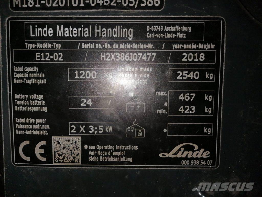 Linde E12-02 Elektrische heftrucks