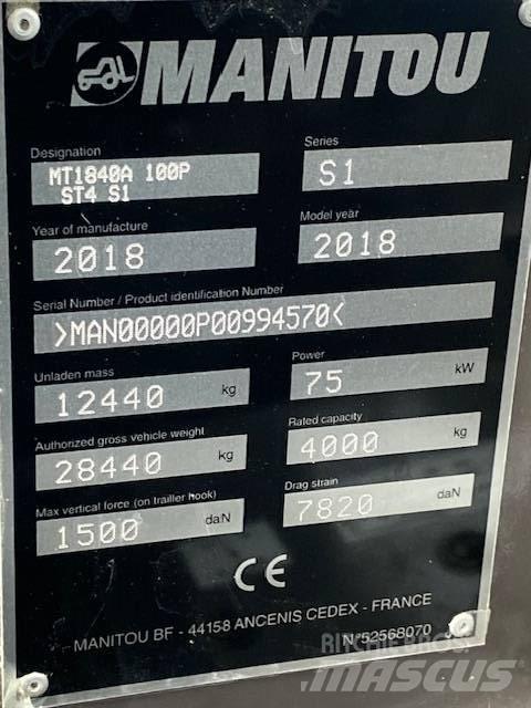 Manitou MT1840A Teleskoplader