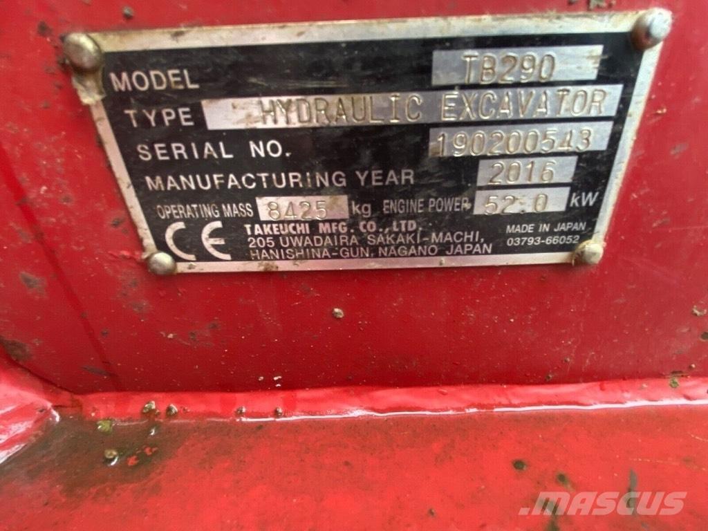 Takeuchi TB 290 Midibagger  7t - 12t