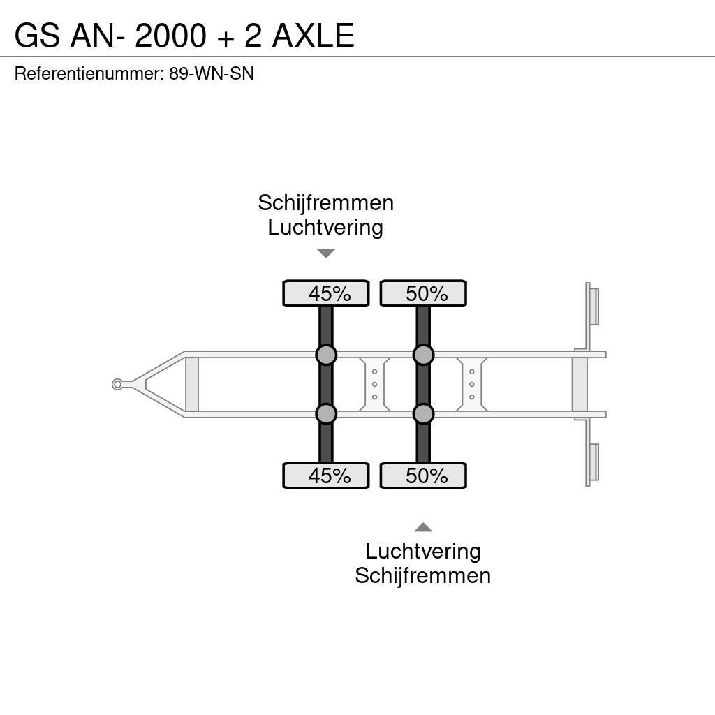 GS AN- 2000 + 2 AXLE Pritschenanhänger