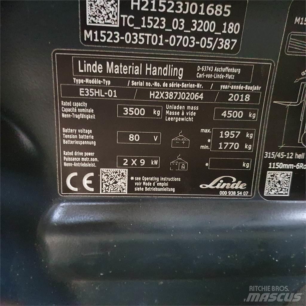 Linde E35HL Elektrische heftrucks