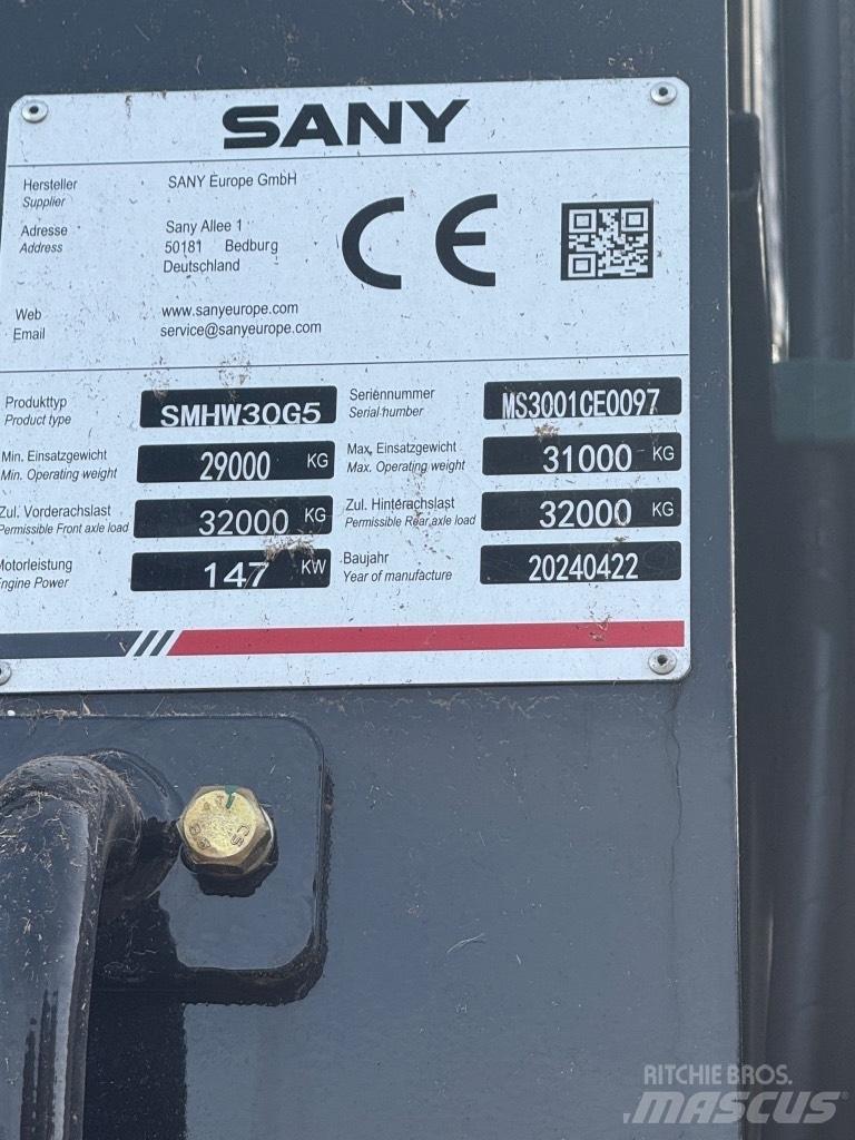 Sany SMHW 30 G5 Materialumschlag