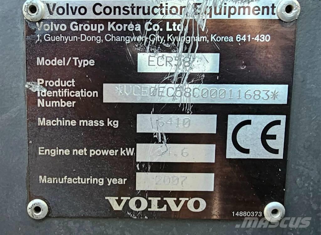 Volvo ECR 58 plus Midibagger  7t - 12t