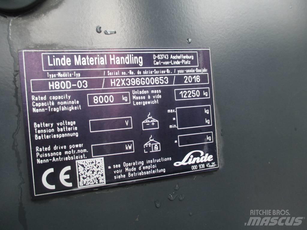 Linde H80D Diesel heftrucks
