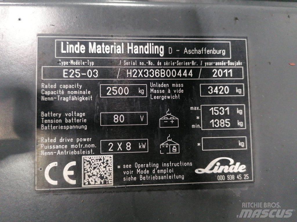 Linde E25-03 Elektrische heftrucks