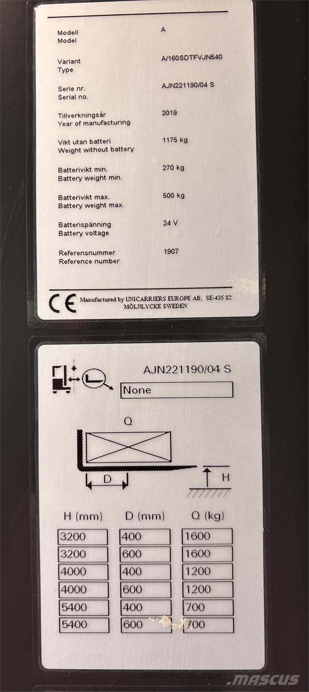 Atlet A160 Gabelstapler mit Fahrerstand