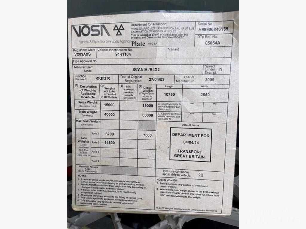 Scania R 340 Pritschenwagen/Pritschenwagen mit Seitenklappe