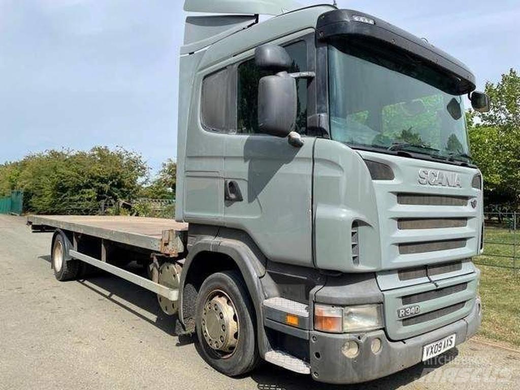 Scania R 340 Pritschenwagen/Pritschenwagen mit Seitenklappe