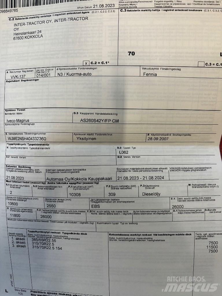 Iveco Stralis 420 Pritschenwagen/Pritschenwagen mit Seitenklappe