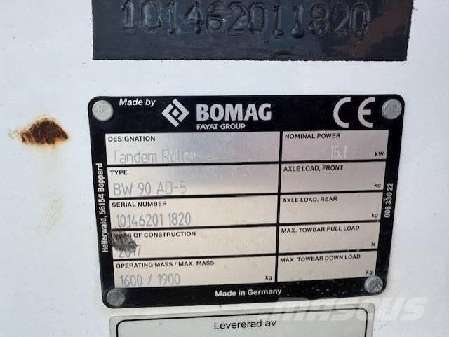 Bomag BW90 AD-5, Vält Tandemwalzen