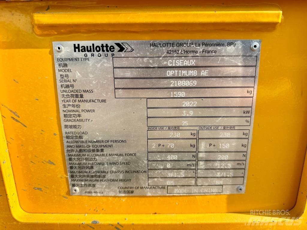 Haulotte OPTIMUM 8 Scheren-Arbeitsbühnen
