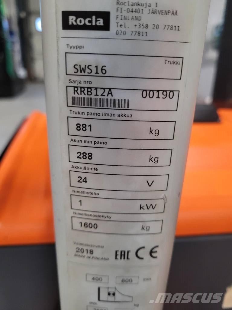 Rocla SWS 16 Deichselstapler
