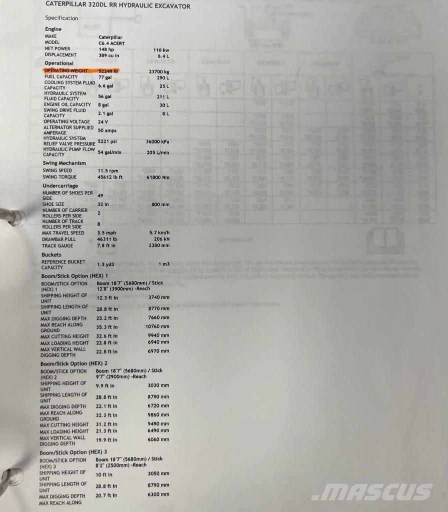 CAT 320 D L Raupenbagger