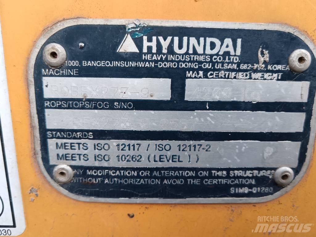 Hyundai Robex 27 Z-9 Minibagger < 7t