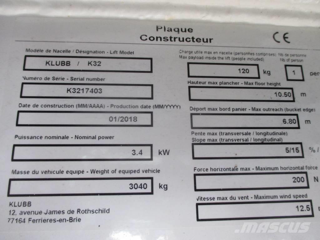 Klubb K32 LKW-Arbeitsbühnen