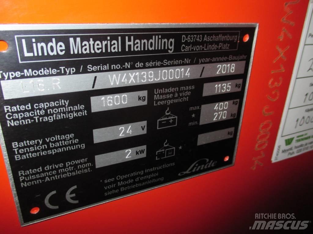 Linde L16R Zelfrijdende stapelaars