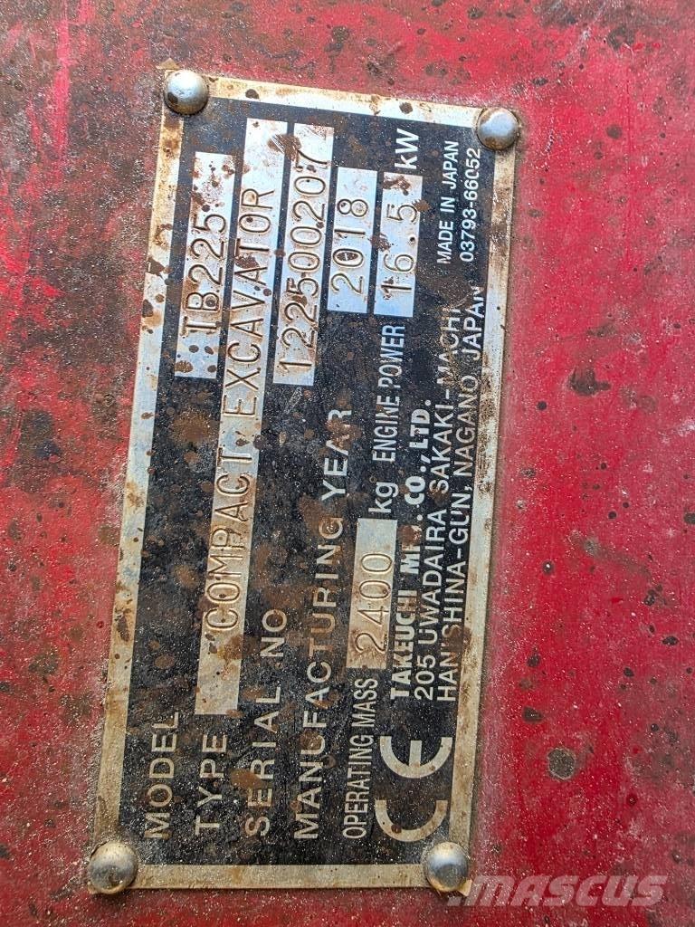 Takeuchi TB 225 Minibagger < 7t