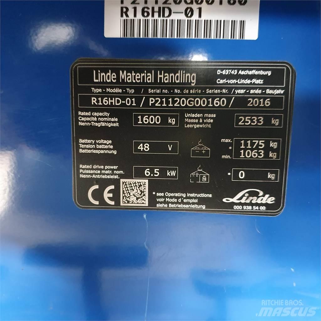 Linde R16HD Schubmaststapler