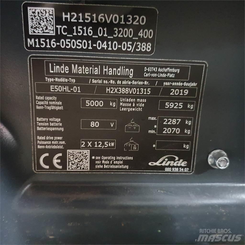 Linde E50HL Elektrische heftrucks