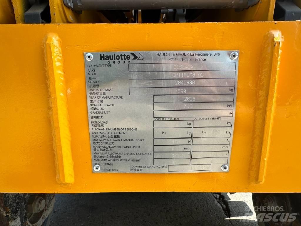 Haulotte OPTIMUM 8 Scheren-Arbeitsbühnen