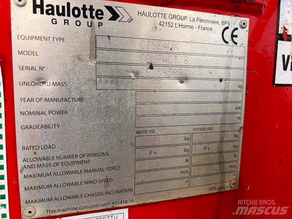 Haulotte Compact 8 Scheren-Arbeitsbühnen