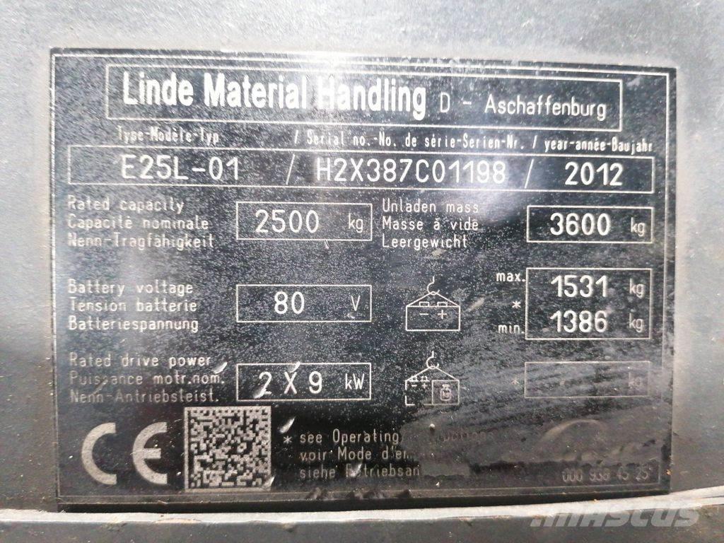 Linde E25L-01 Elektrische heftrucks