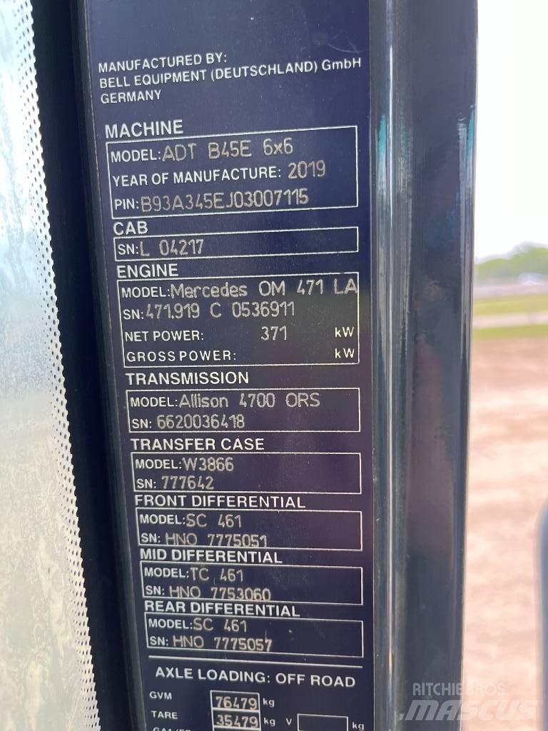 Bell B45E Dumper - Knickgelenk