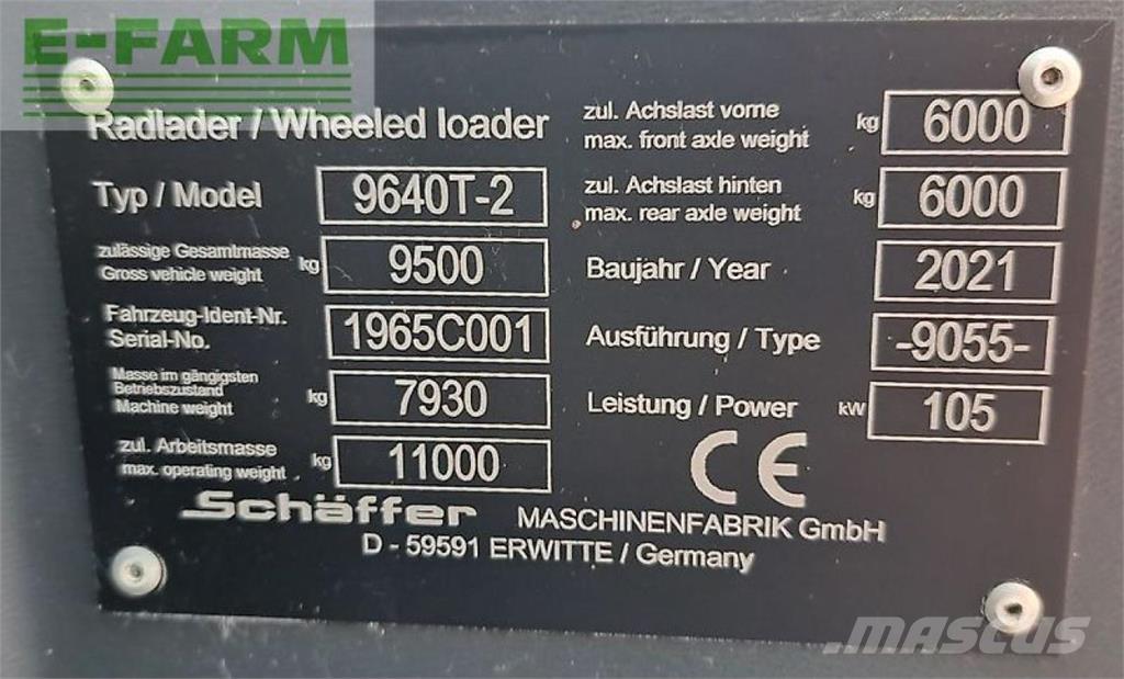Schäffer 9640 t-2 Teleskoplader für Landwirtschaft