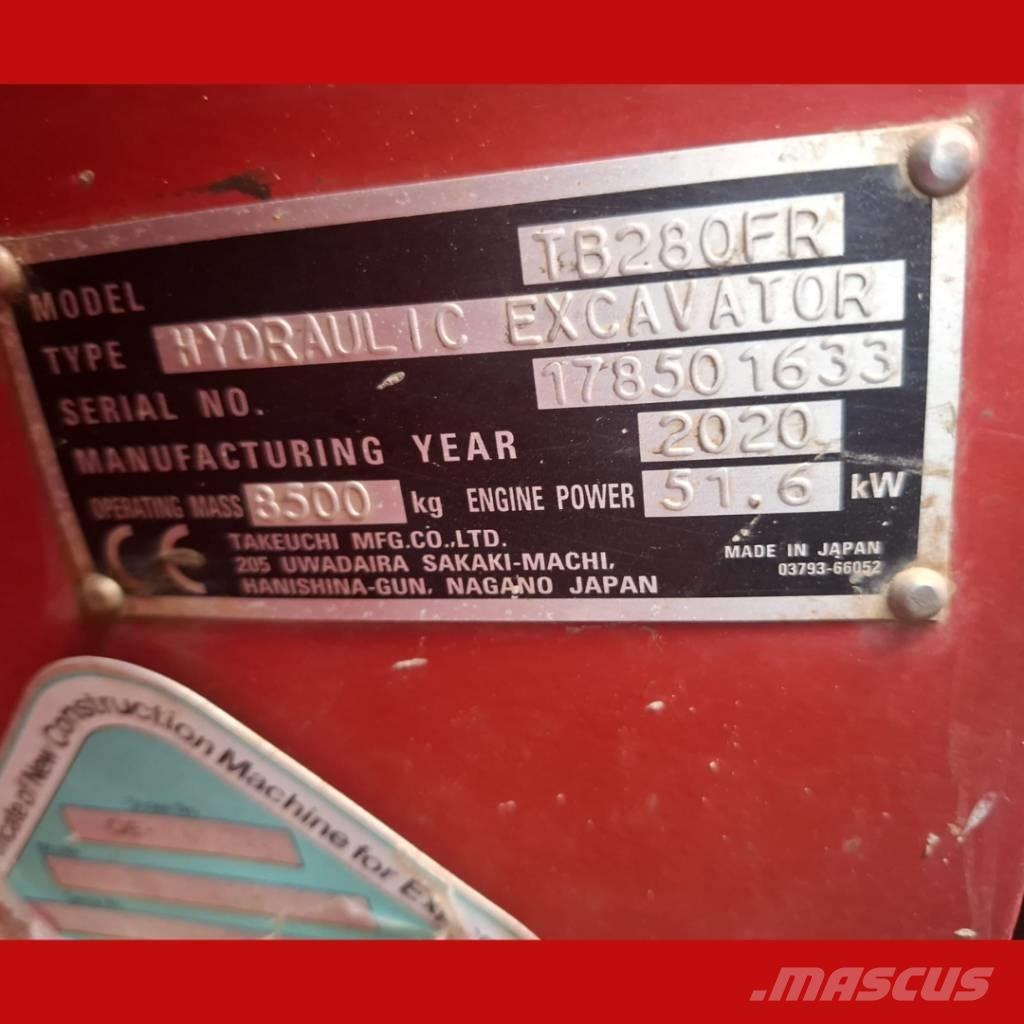 Takeuchi TB 280 FR Midibagger  7t - 12t