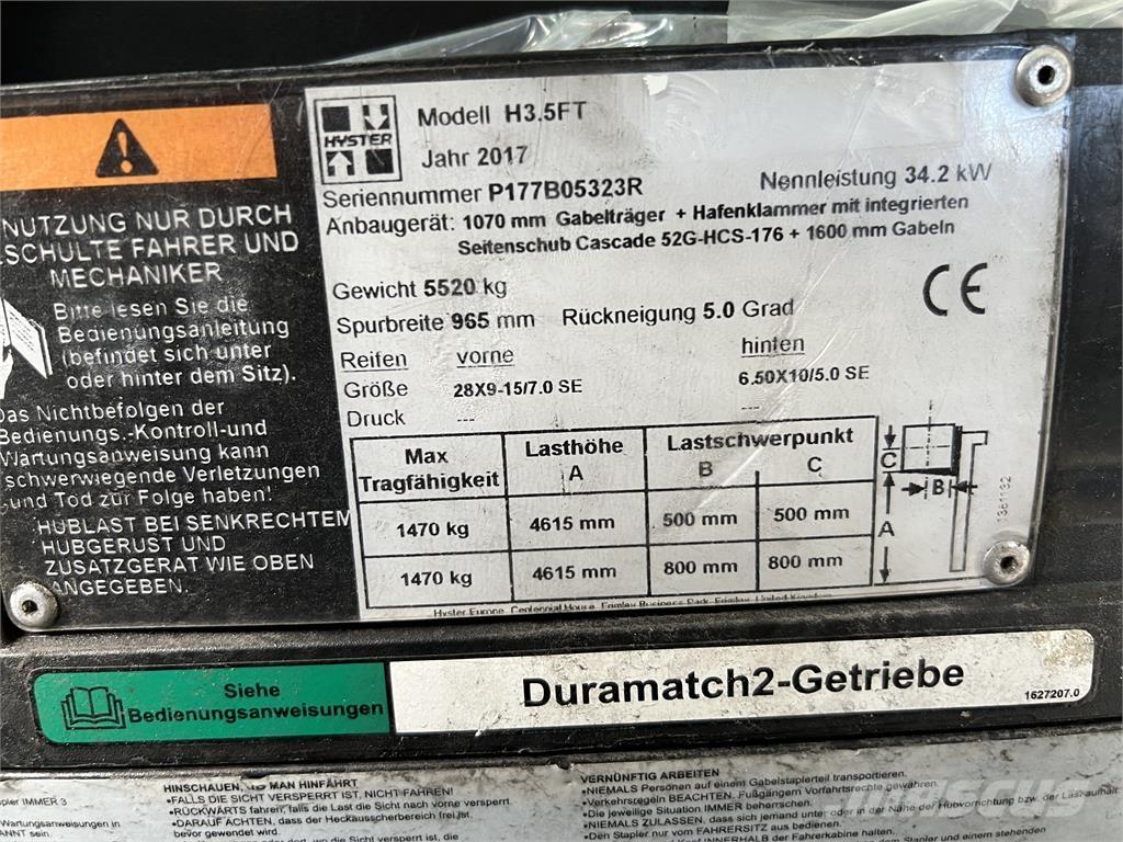 Hyster H3.5 FT/ 23R Diesel heftrucks