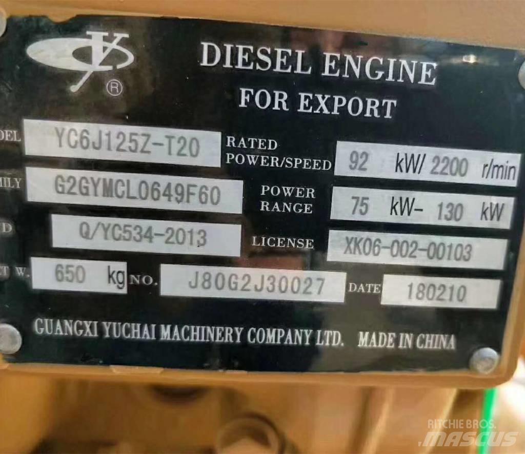 Yuchai YC6J125Z-T20 Motoren
