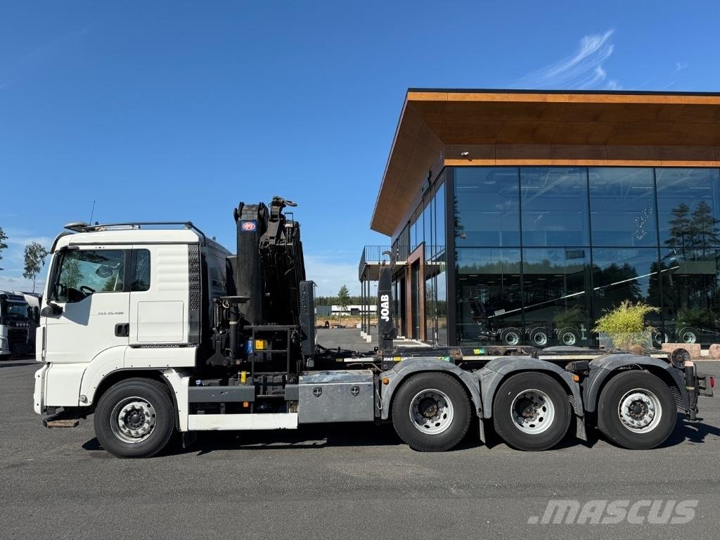 MAN Crane + hook lift Kranwagen