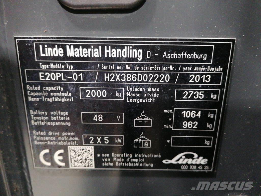 Linde E20PL-01 Elektrische heftrucks