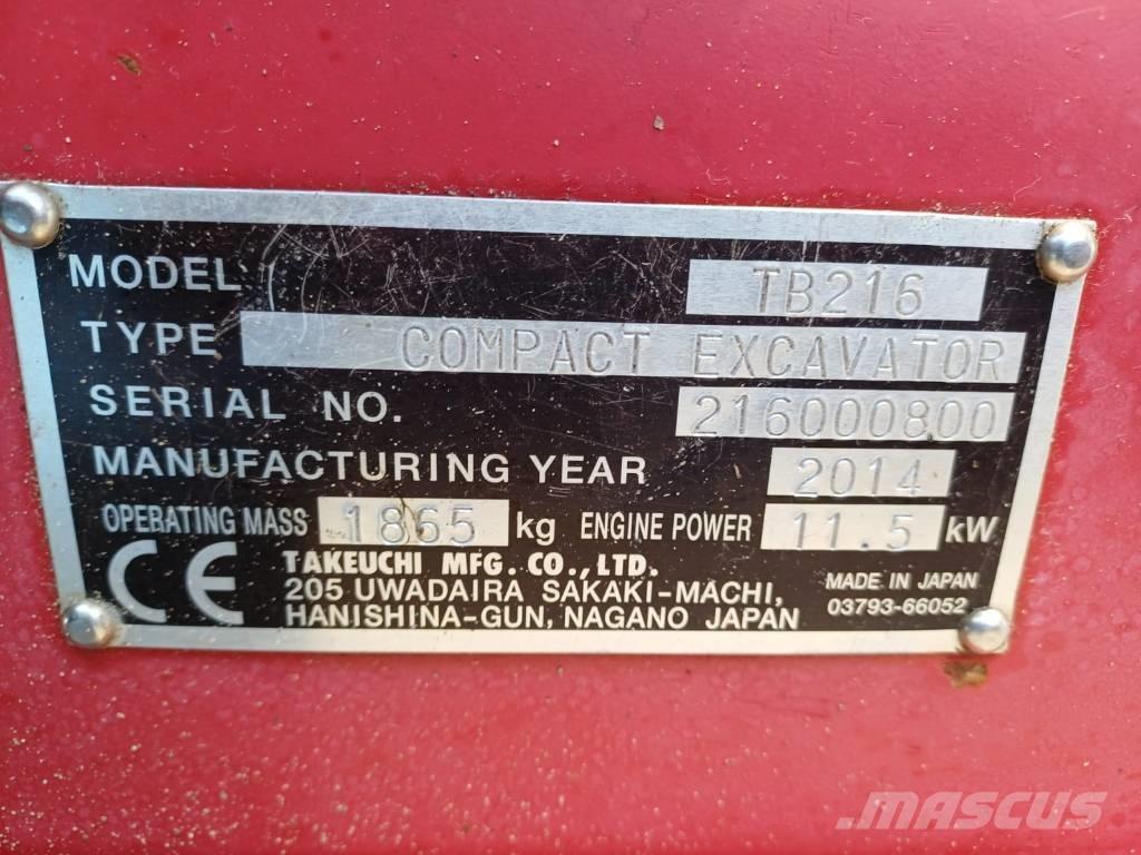Takeuchi TB 216 Minibagger < 7t