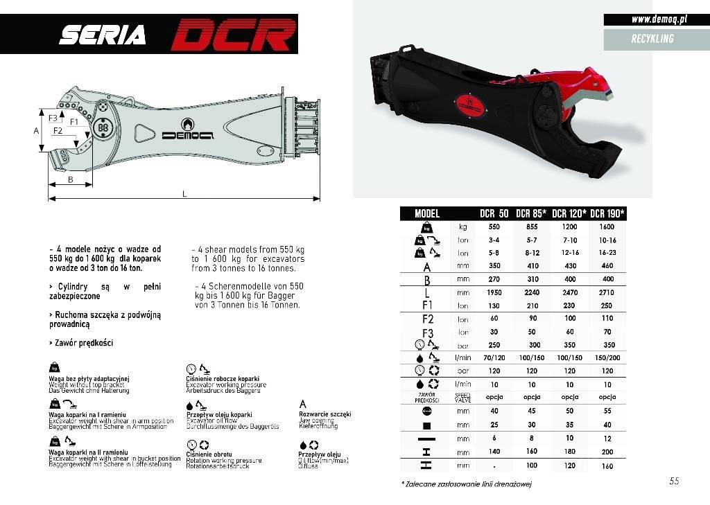  DEMOQ DCR120 Schneidwerkzeuge