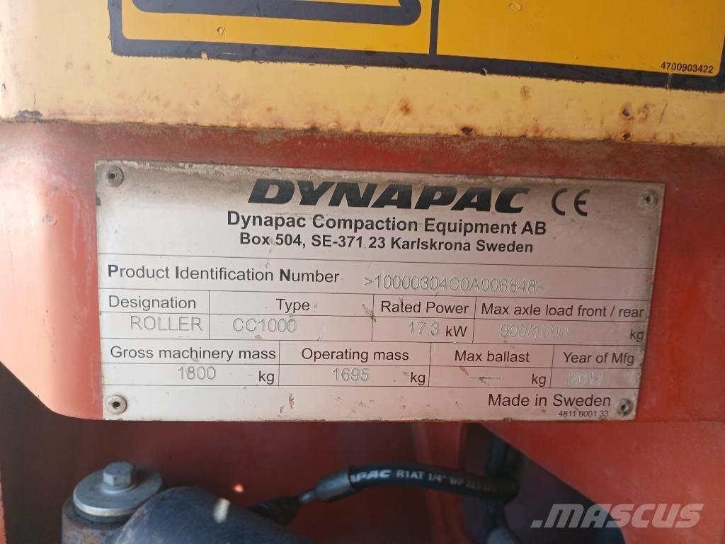 Dynapac CC1000, ''SÅLD'' Tandemwalzen