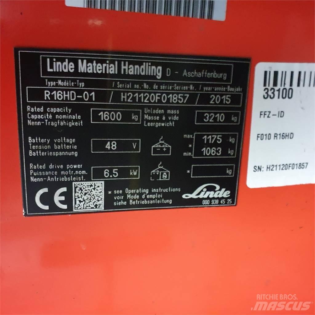 Linde R16HD Schubmaststapler