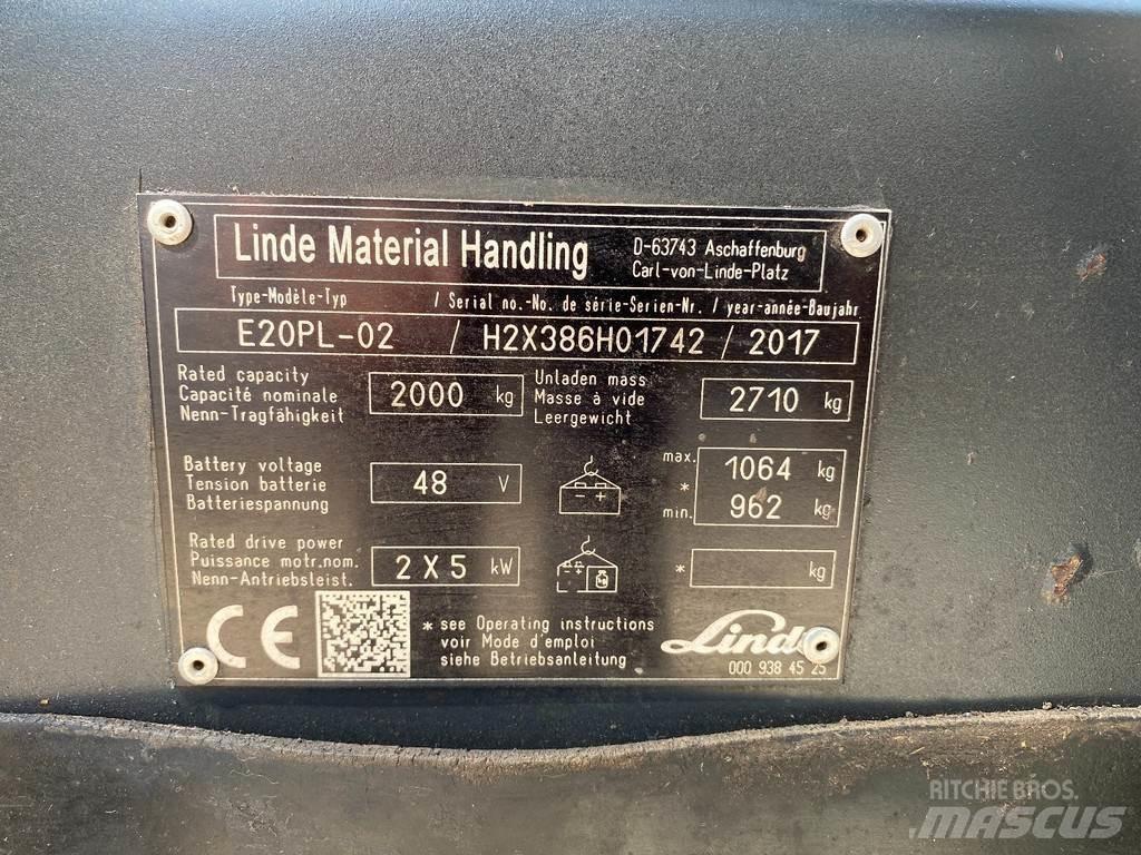 Linde E20PL-02 Elektrische heftrucks