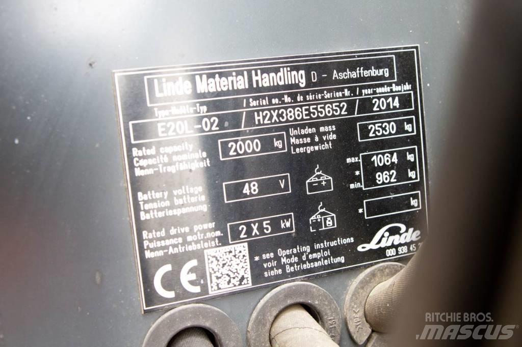 Linde E20L-02 Elektrische heftrucks