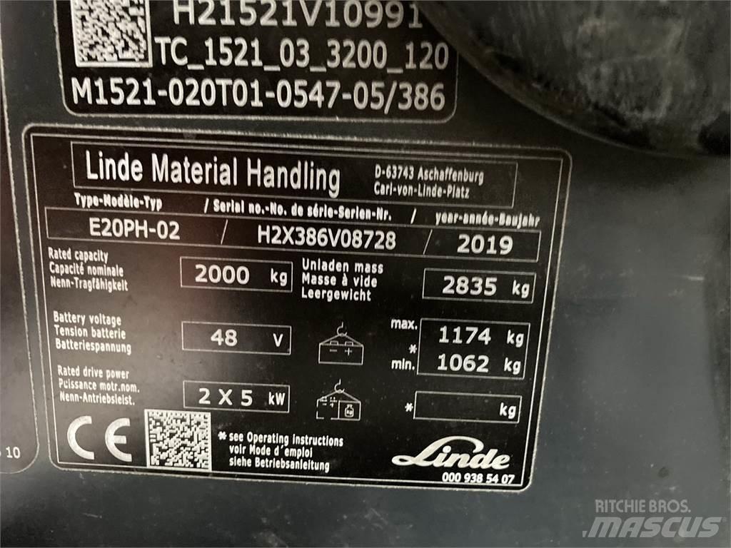 Linde E20PH Elektrische heftrucks