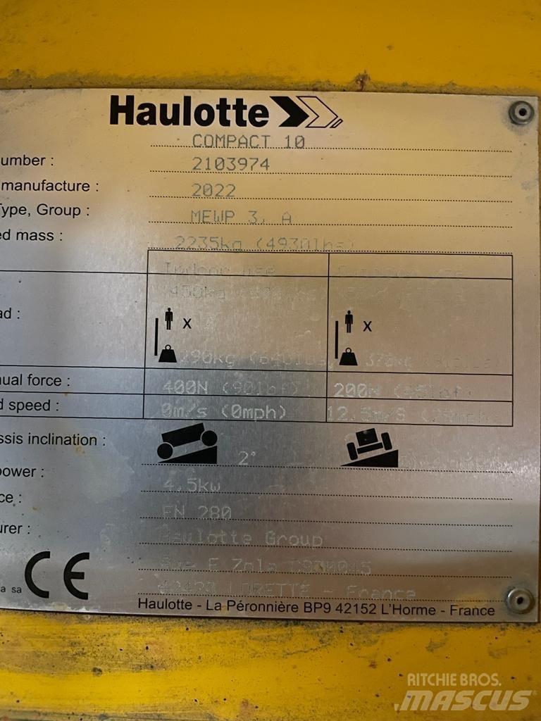 Haulotte Compact 10 Scheren-Arbeitsbühnen