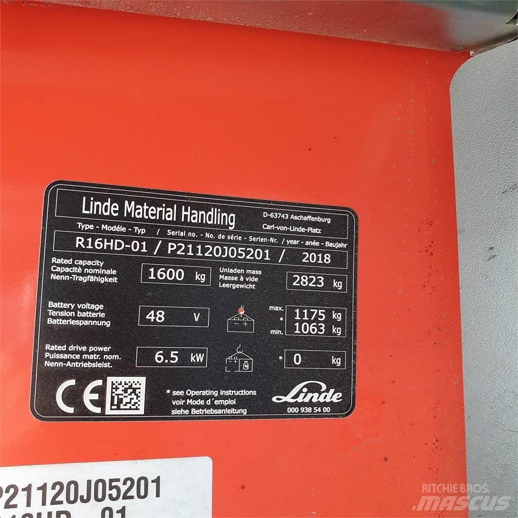 Linde R16HD Schubmaststapler