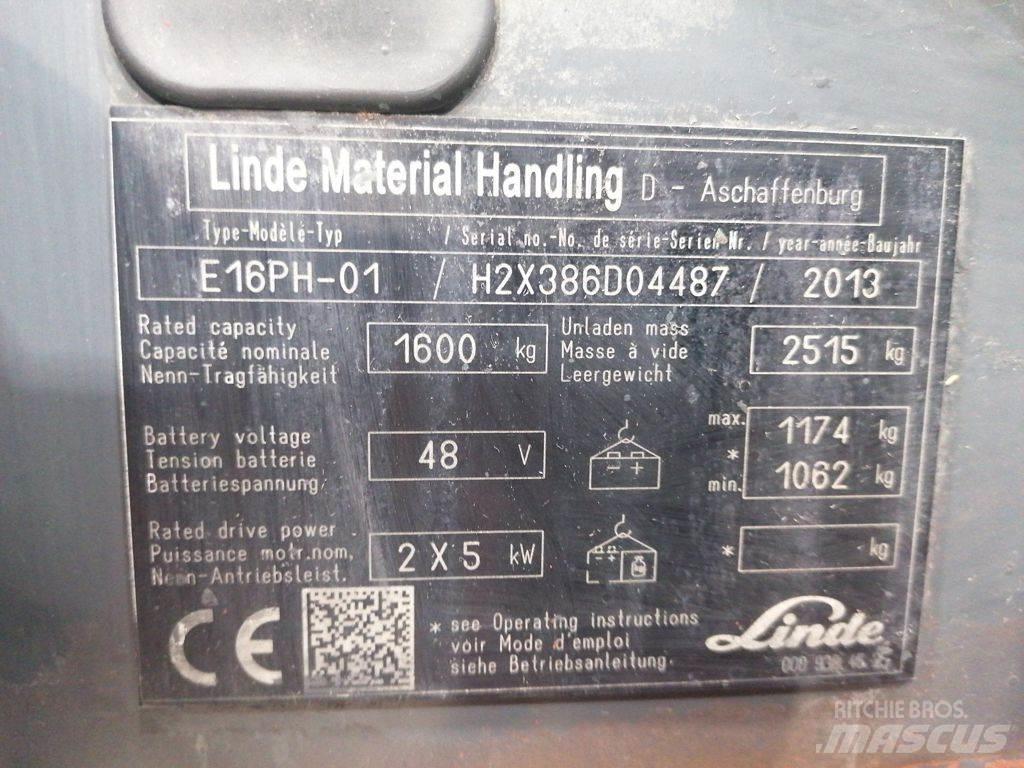Linde E16PH-01 Elektrische heftrucks