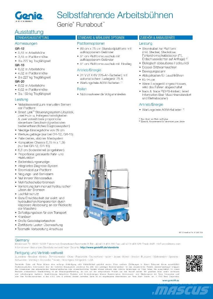 Genie GR-20 Personenaufzüge