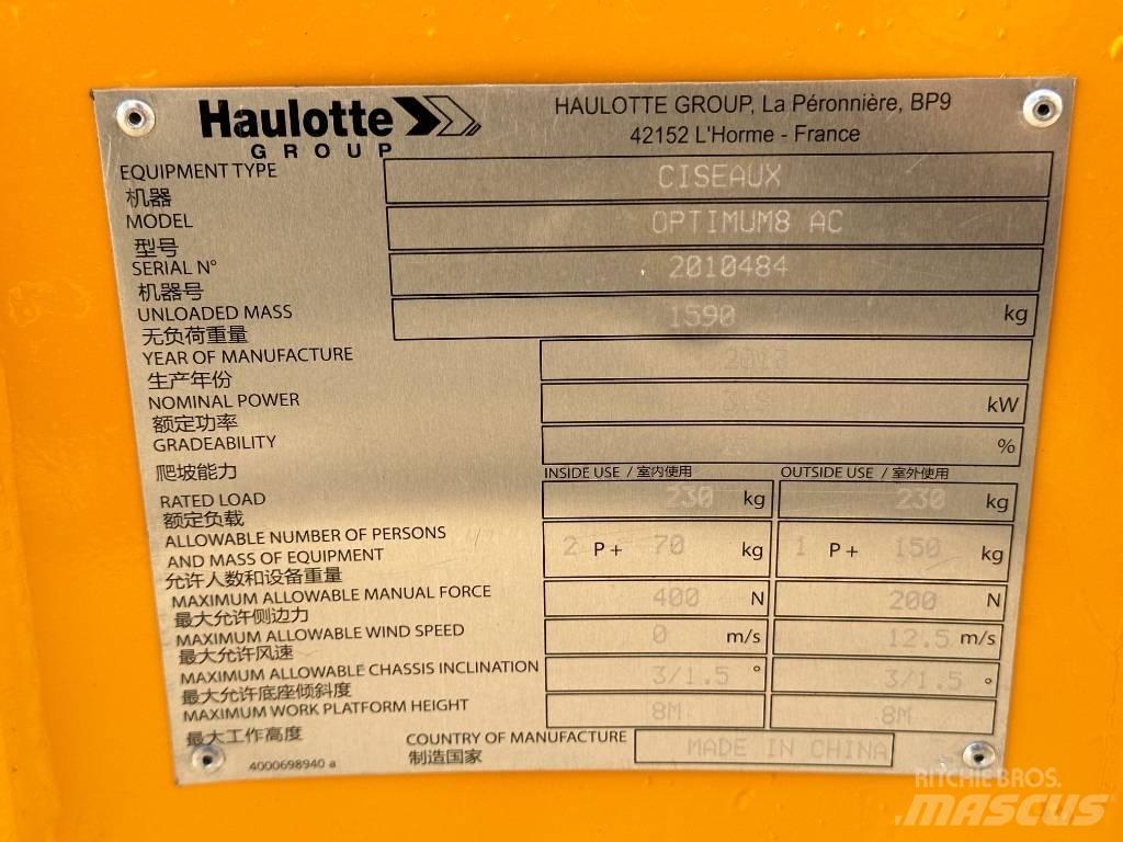 Haulotte OPTIMUM 8 Scheren-Arbeitsbühnen